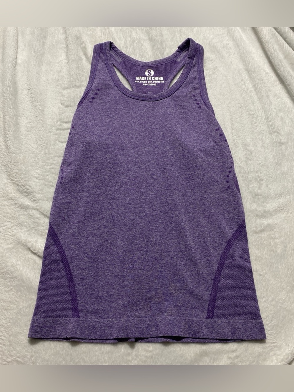 Purple Women's Seamless Racerback Tank Top - Performance Workout